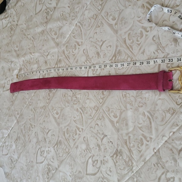 Genuine Leather Made In Taiwan Pink Belt Size M - Picture 8 of 14